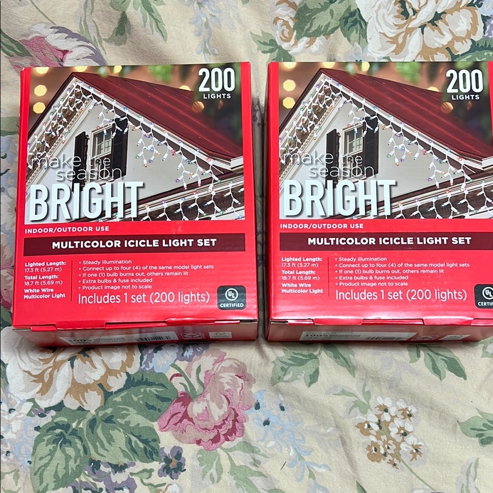 Multicolor Icicle Light 2 Sets
